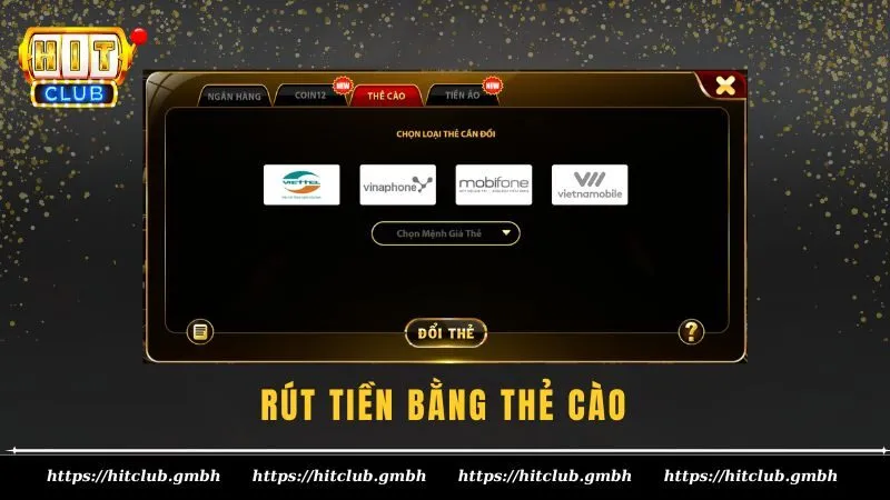 Rút tiền bằng thẻ cào Rút tiền bằng thẻ cào