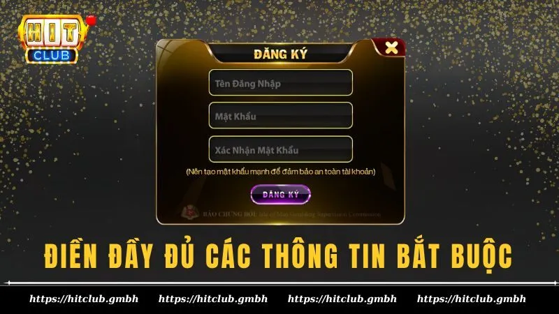 Form đăng ký chơi game tại HITCLUB Form đăng ký chơi game tại HITCLUB