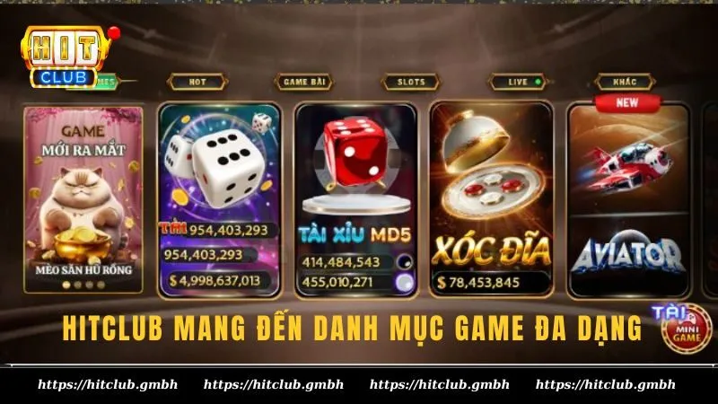 HitClub mang đến danh mục game đa dạng HitClub mang đến danh mục game đa dạng